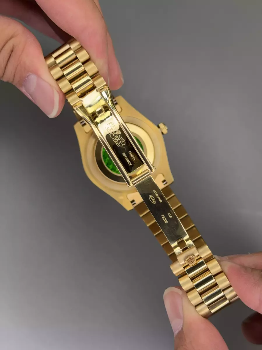 ساعت مچی رولکس دی دیت بند طلایی صفحه سفید Rolex Day-Date