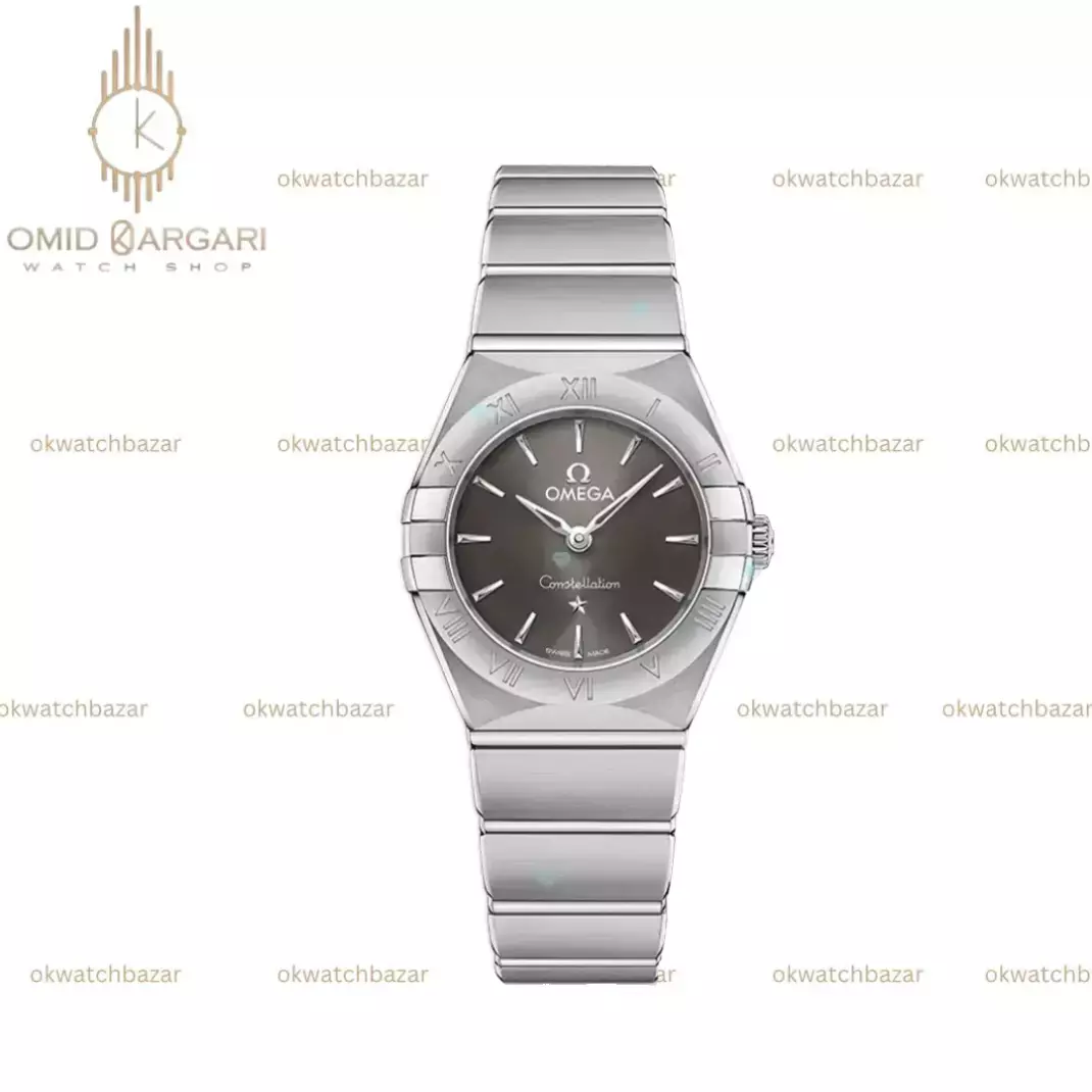 ساعت مچی امگا کانستلیشن بند سیلور صفحه مشکی Omega Constellation