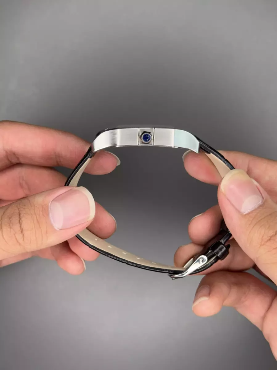 ساعت مچی کارتیه سانتوس دومونت قاب سیلور صفحه سفید Cartier Santos Dumont