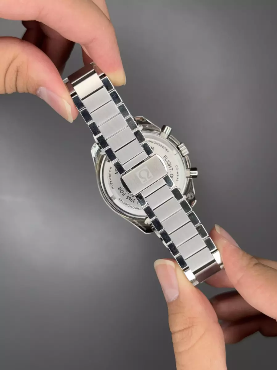 ساعت مچی امگا اسپیدمستر بند سیلور صفحه سرمه ای Omega Speadmaster