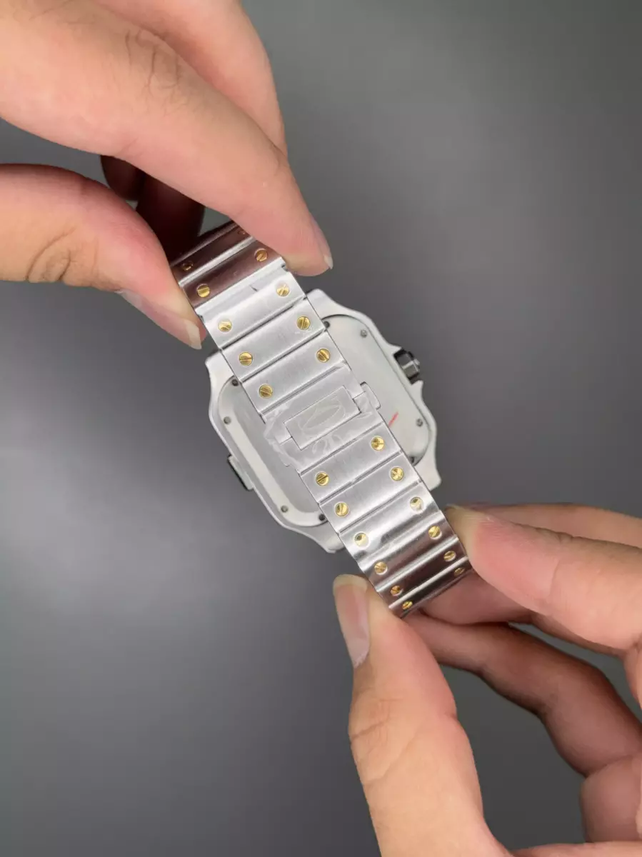 ساعت مچی کارتیه کورنوگراف دو رنگ طلایی صفحه سفید Cariter