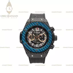 ساعت مچی اوبلو بیگ بنگ قاب کربن بند رابر مشکی Hublot Big Bang