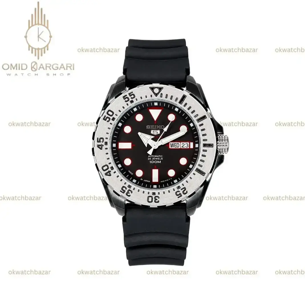 سیکو 5 بند رابر مشکی اتوماتیک Seiko 5 SRP601J1