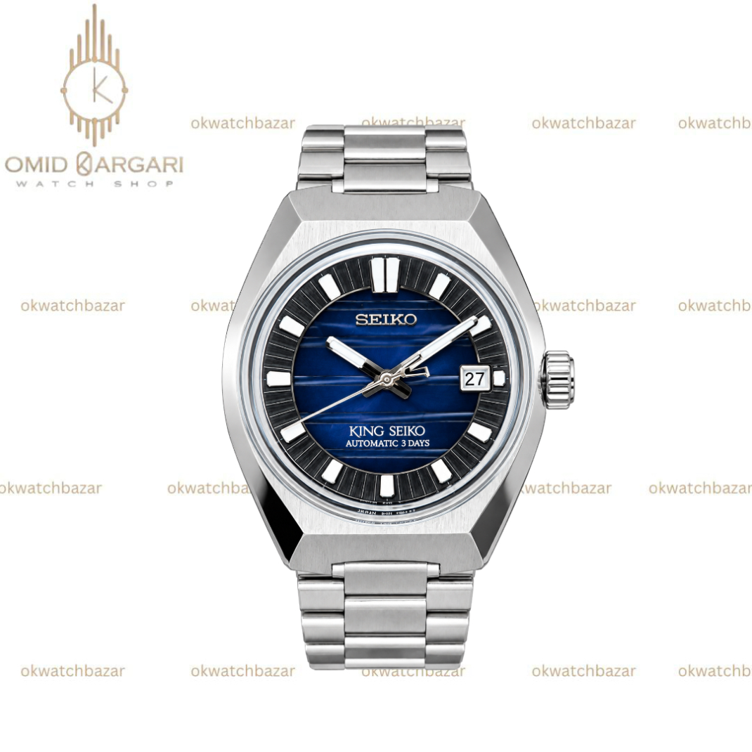 سیکو کینگ فلزی صفحه سرمه ای Seiko King