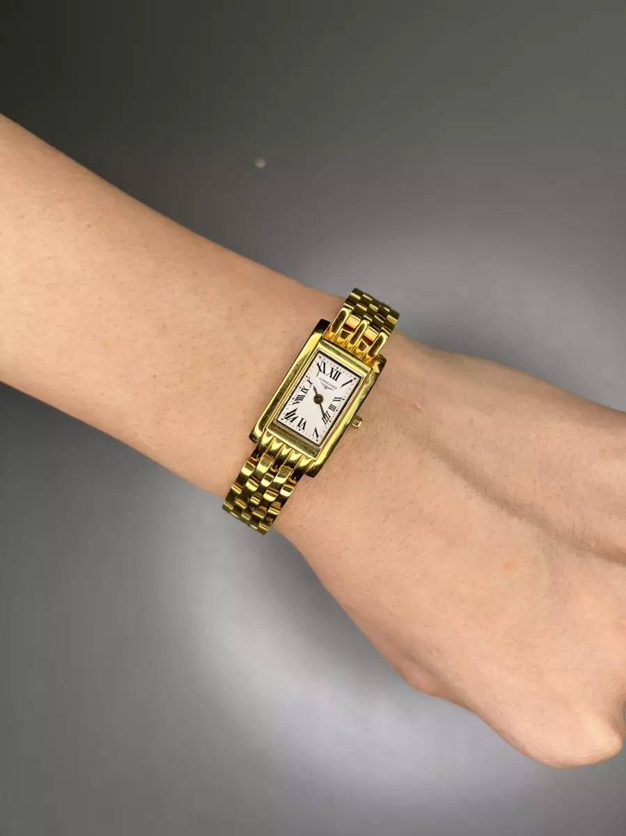 ساعت مچی لونژین بند طلایی صفحه سفید Longines