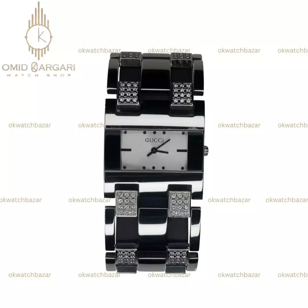 ساعت مچی گوچی صفحه سفید بدنه سیلور Gucci