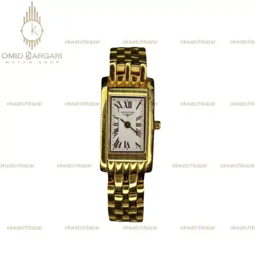 ساعت مچی لونژین بند طلایی صفحه سفید Longines