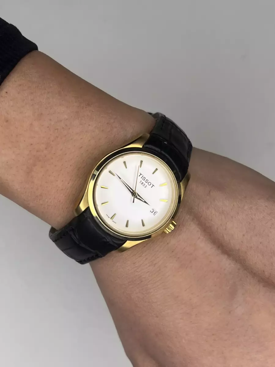 ساعت مچی تیسو بند چرمی صفحه سفید Tissot 1853
