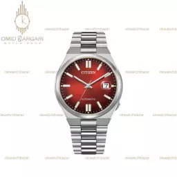 ساعت مچی سیتیزن سویوسا سیلور صفحه قرمز Citizen Tsuyosa NJ0150-56W