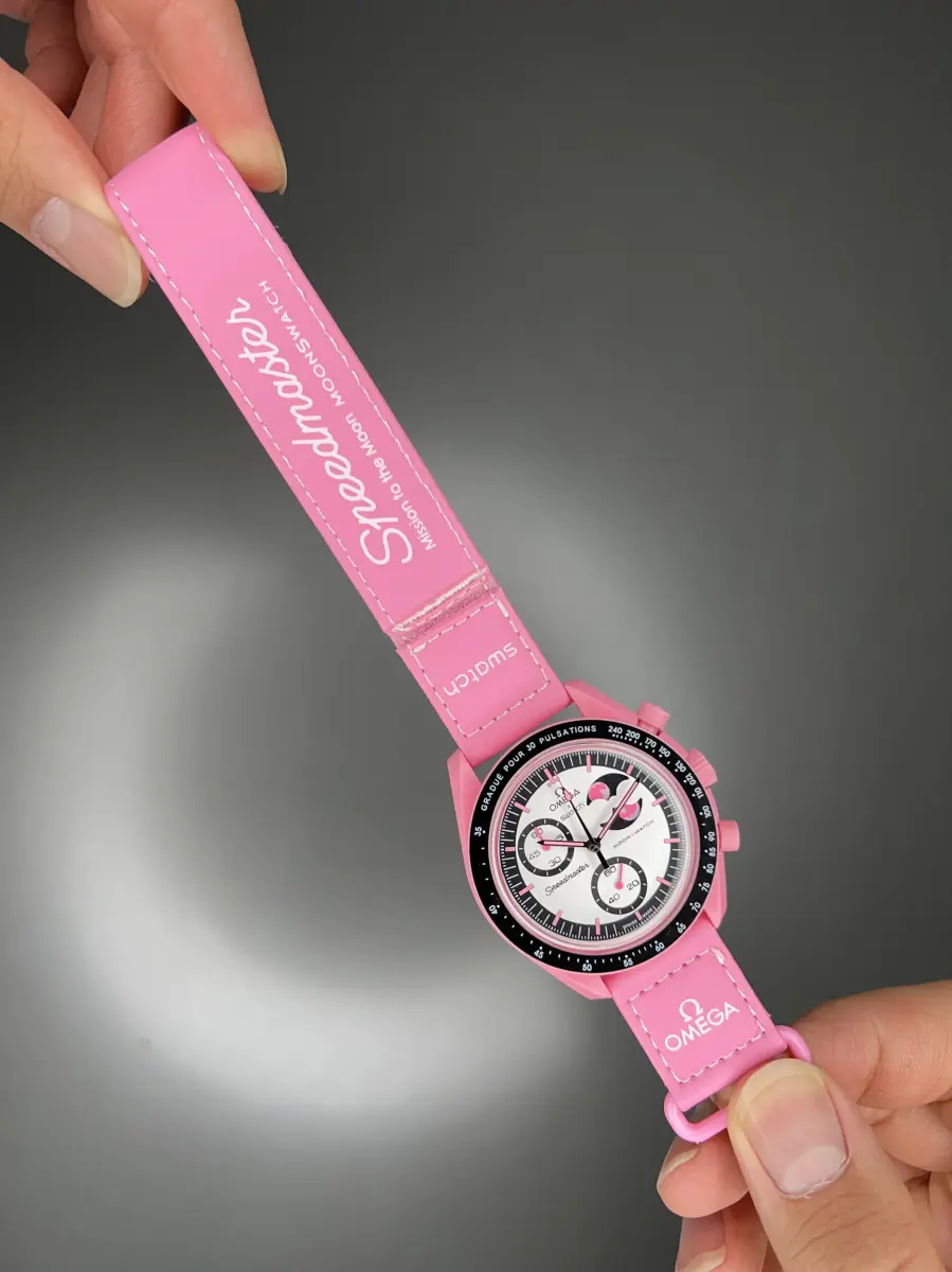 ساعت مچی امگا سواچ ماموریت به ماه صورتی Omega x Swatch Mision to the Pink Moonphase