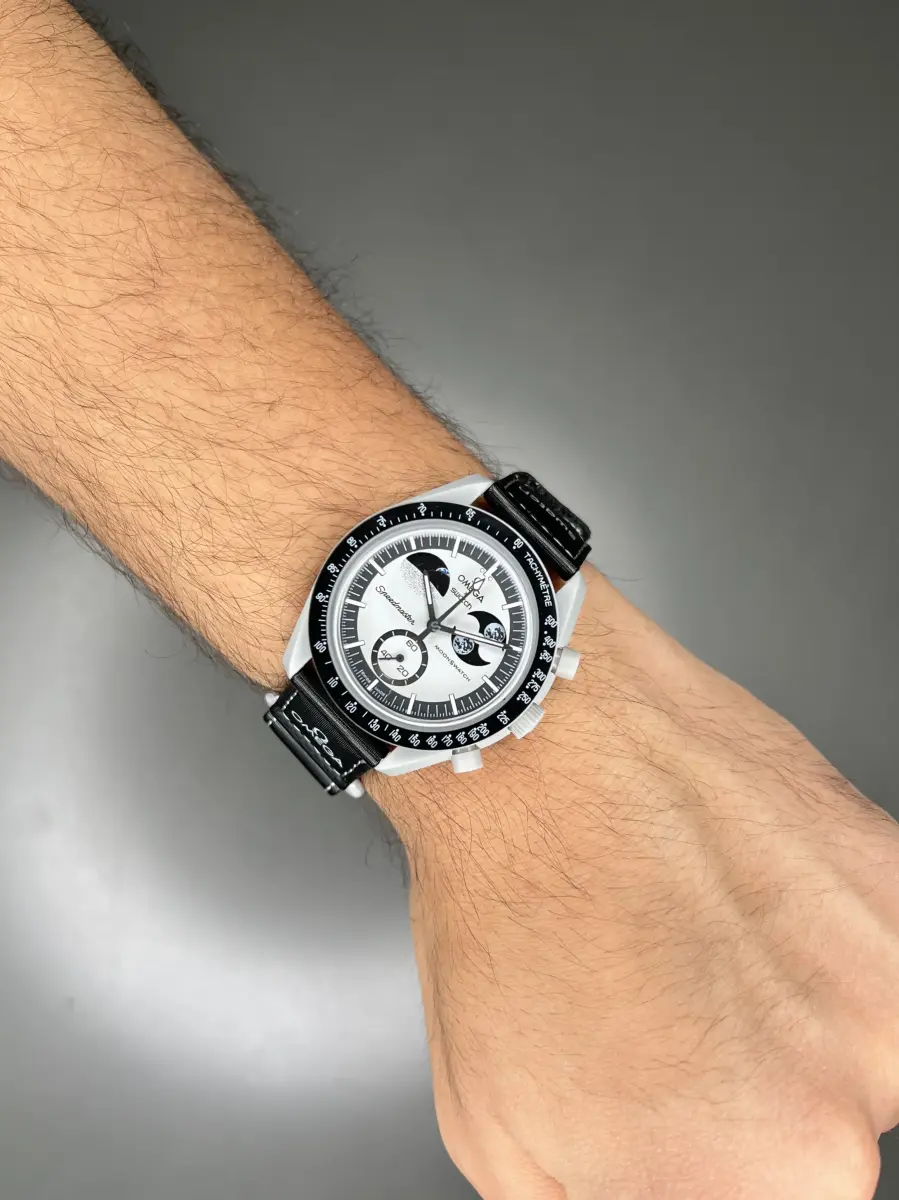 ساعت مچی امگا سواچ ماموریت به زمین مشکی Omega x Swatch Mision to the Earthphase