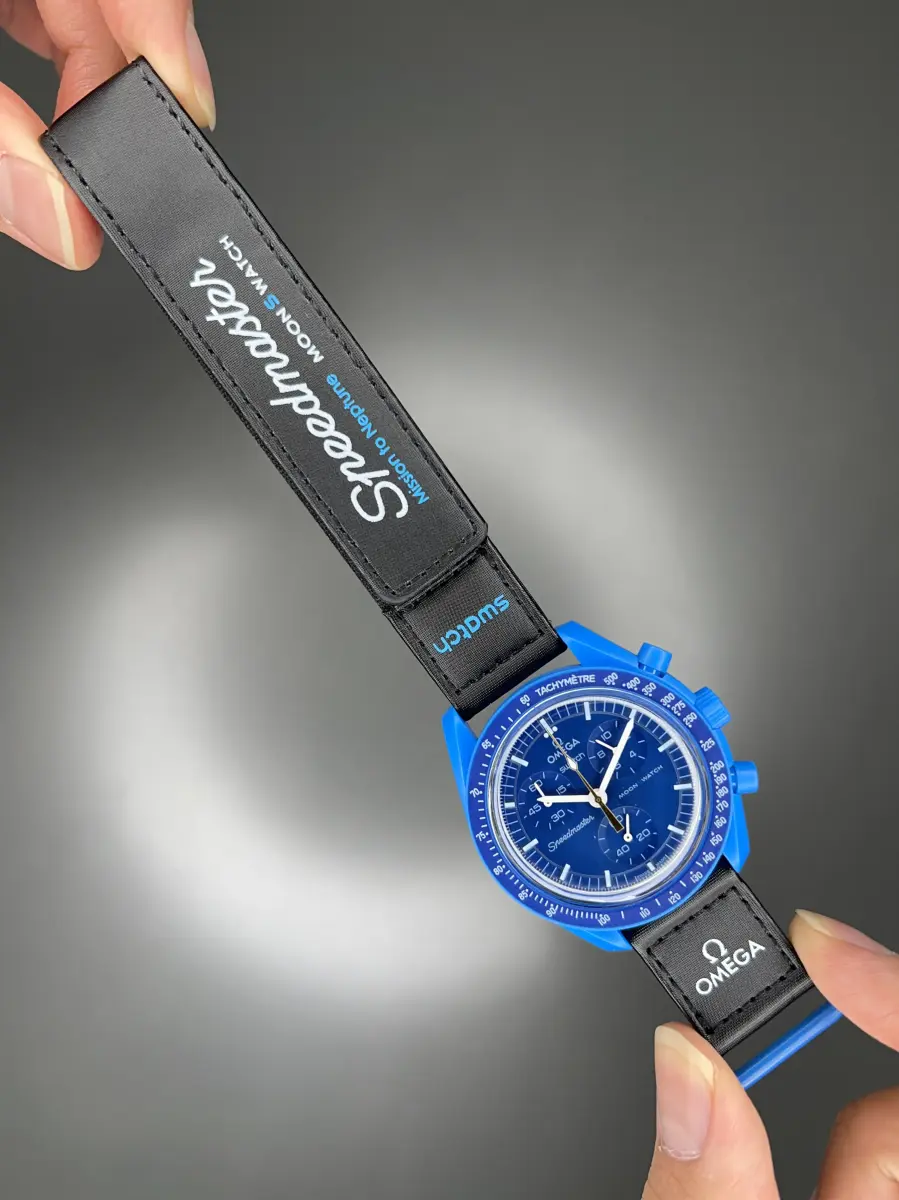 ساعت مچی امگا سواچ ماموریت به نپتون عقربه طلایی Omega x Swatch Mision to the Neptune