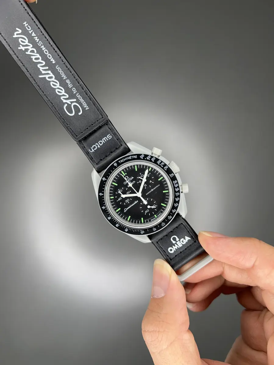 ساعت مچی امگا سواچ ماموریت به ماه ایندکس سبز Omega x Swatch Mision to the Moon