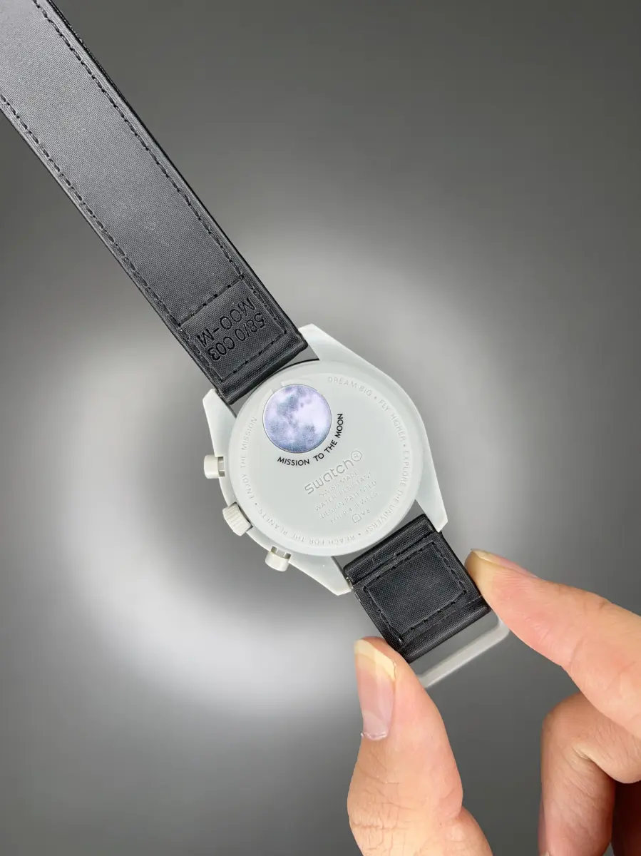 ساعت مچی امگا سواچ ماموریت به ماه ایندکس سبز Omega x Swatch Mision to the Moon