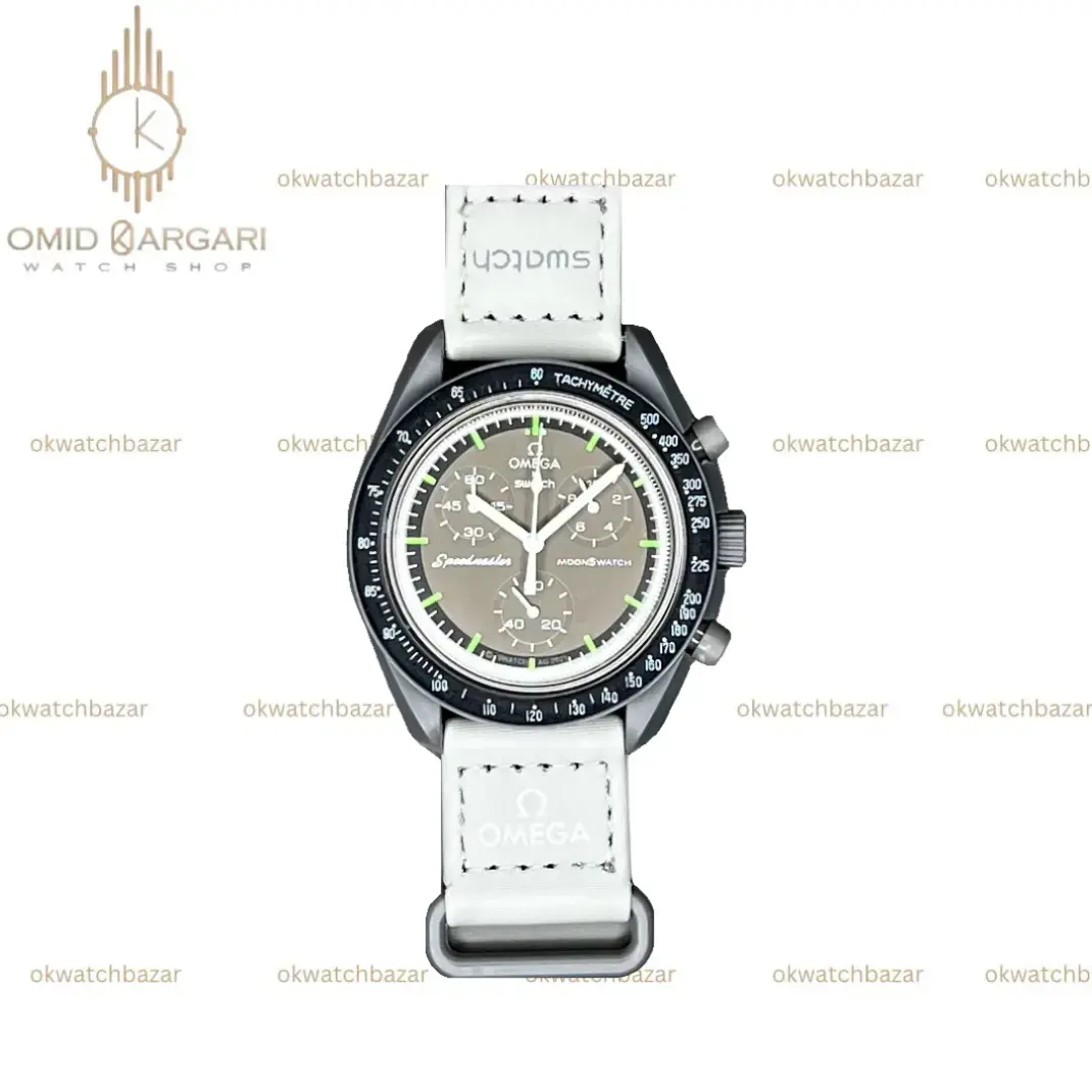 ساعت مچی امگا سواچ ماموریت به عطارد ایندکس سبز Omega x Swatch Mision to the Mercury