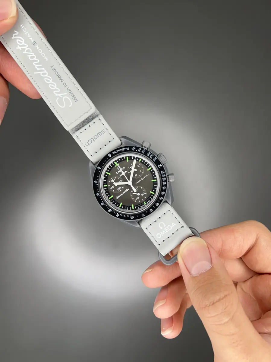 ساعت مچی امگا سواچ ماموریت به عطارد ایندکس سبز Omega x Swatch Mision to the Mercury