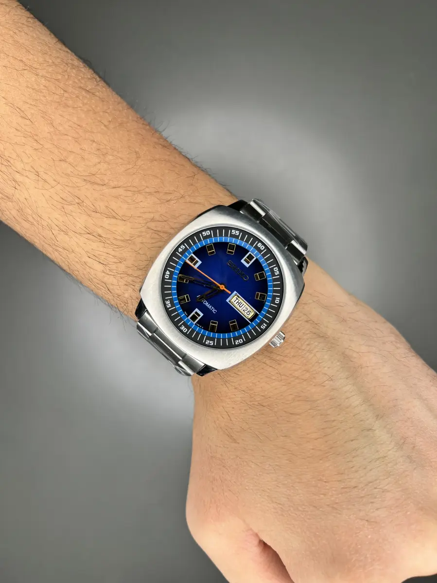 ساعت مچی سیکو مربعی سیلور صفحه سرمه ای Seiko Recraft