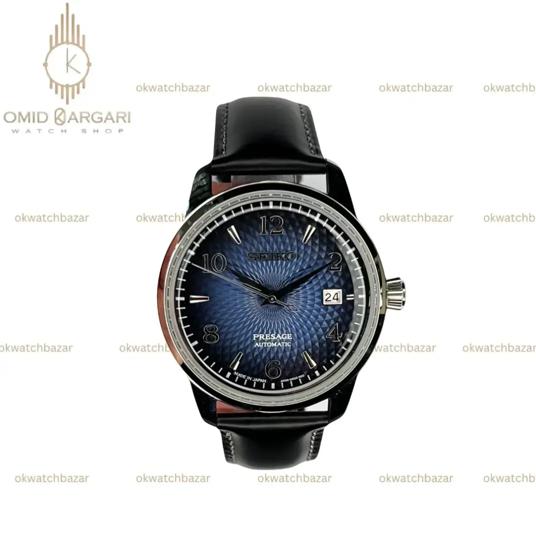 ساعت مچی سیکو پریسیج اتوماتیک صفحه آبی طرحدار Seiko Presage