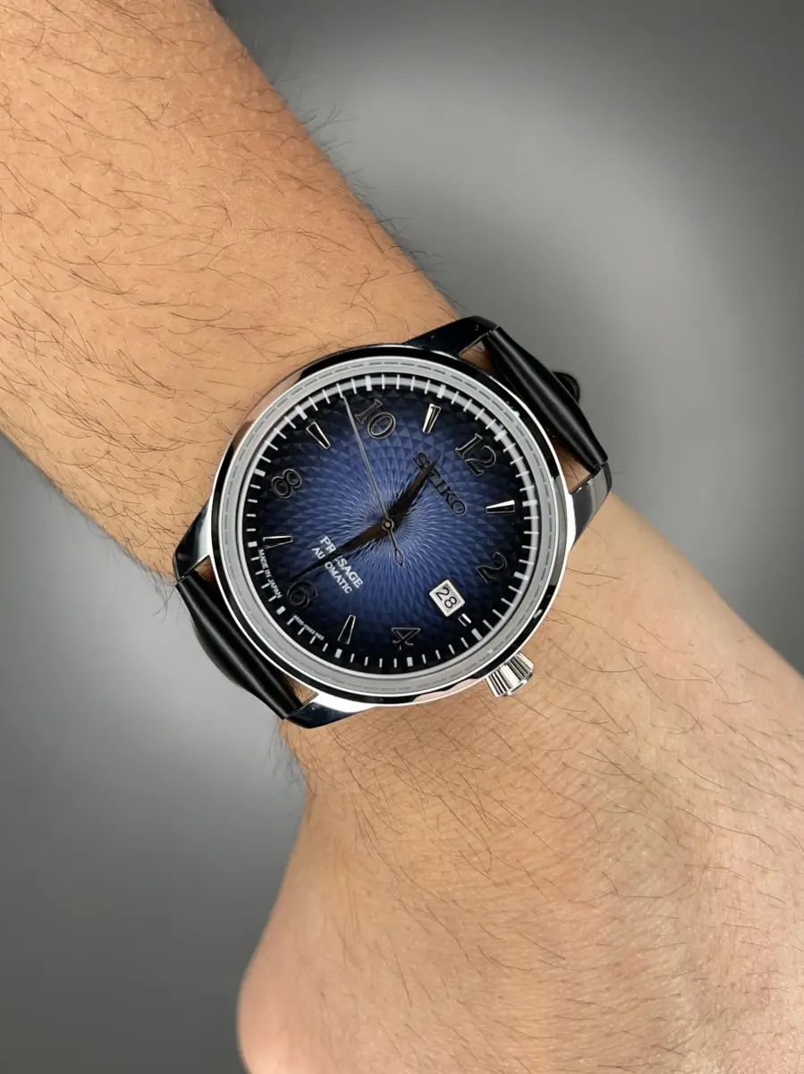 ساعت مچی سیکو پریسیج اتوماتیک صفحه آبی طرحدار Seiko Presage