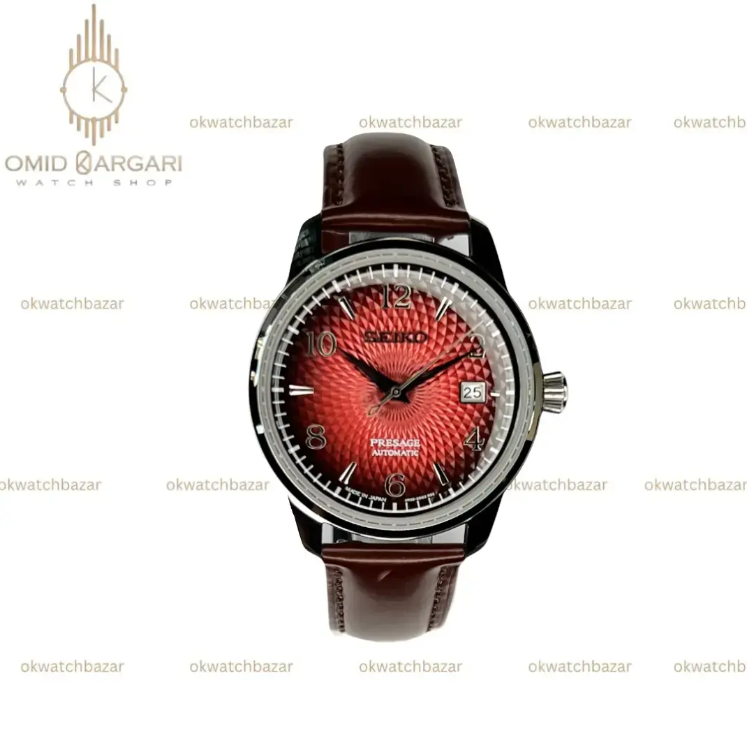 ساعت مچی سیکو پریسیج اتوماتیک صفحه قرمز طرحدار Seiko Presage