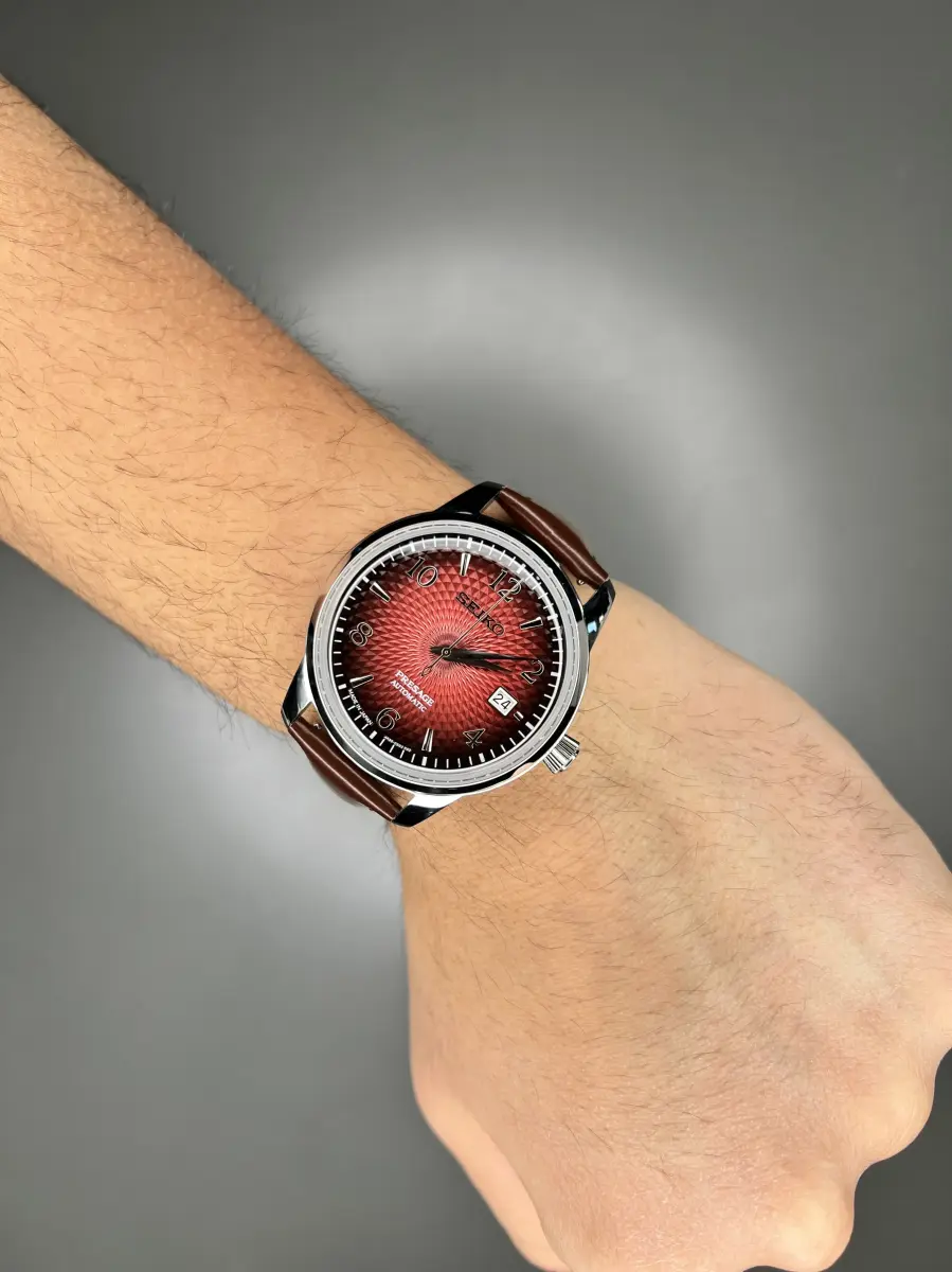 ساعت مچی سیکو پریسیج اتوماتیک صفحه قرمز طرحدار Seiko Presage