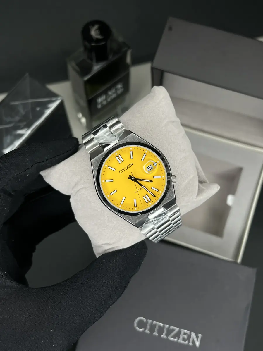 ساعت مچی سیتیزن سویوسا اتوماتیک صفحه زرد Citizen Tsuyosa NJ0150-81Z