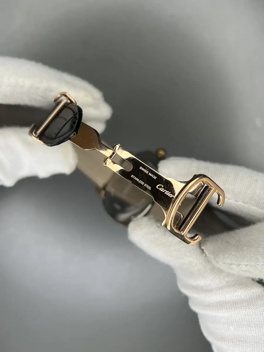 ساعت مچی کارتیه کورنوگراف بند چرمی صفحه سبز Cartier