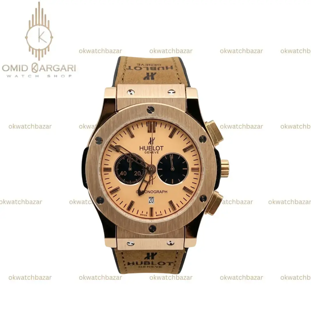 ساعت مچی هابلوت کلاسیک فیوژن کورنوگراف بند شتری مردانه Hublot Classic Fusion