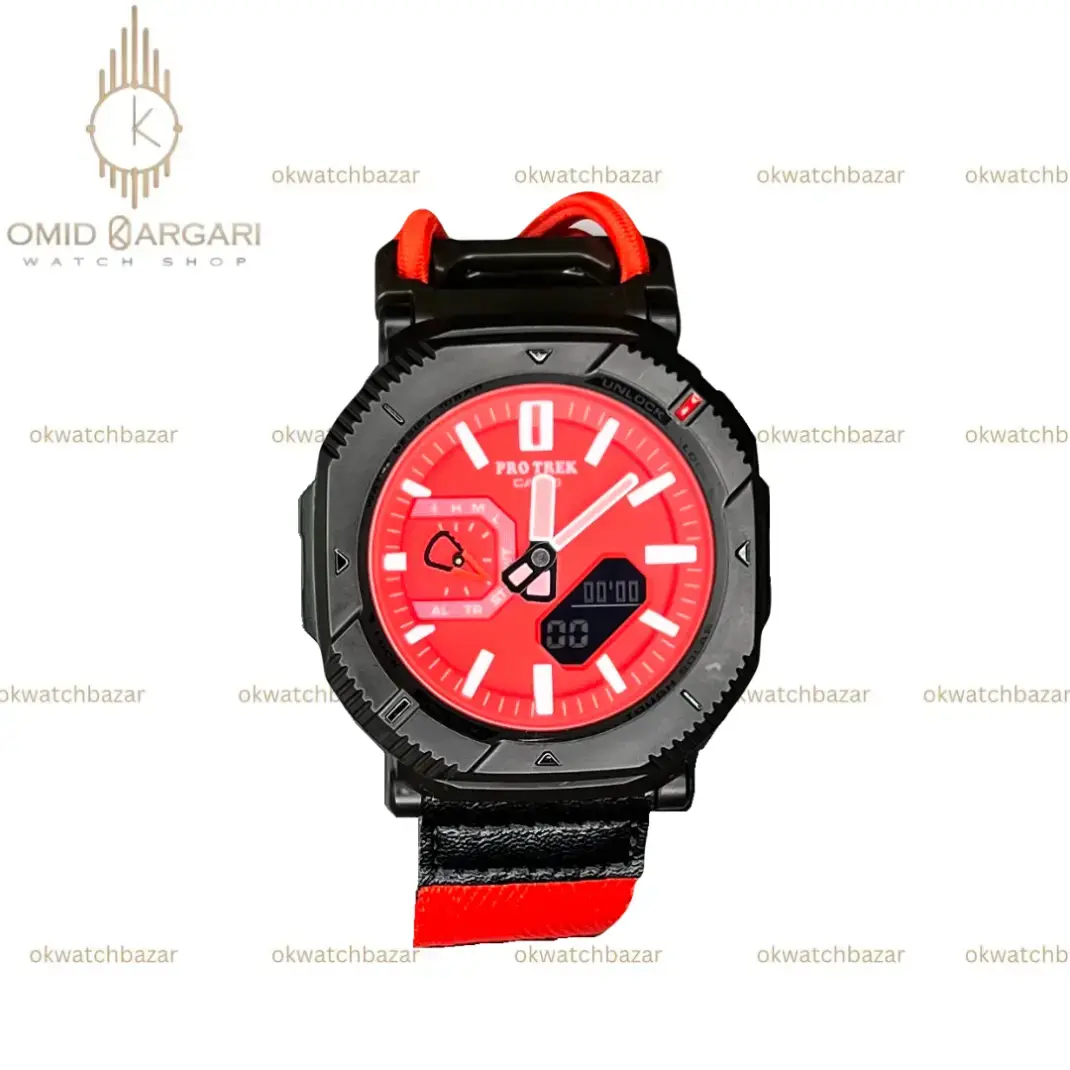 ساعت مچی کاسیو جی شاک پرو ترک قرمز Casio G-shock Protrek