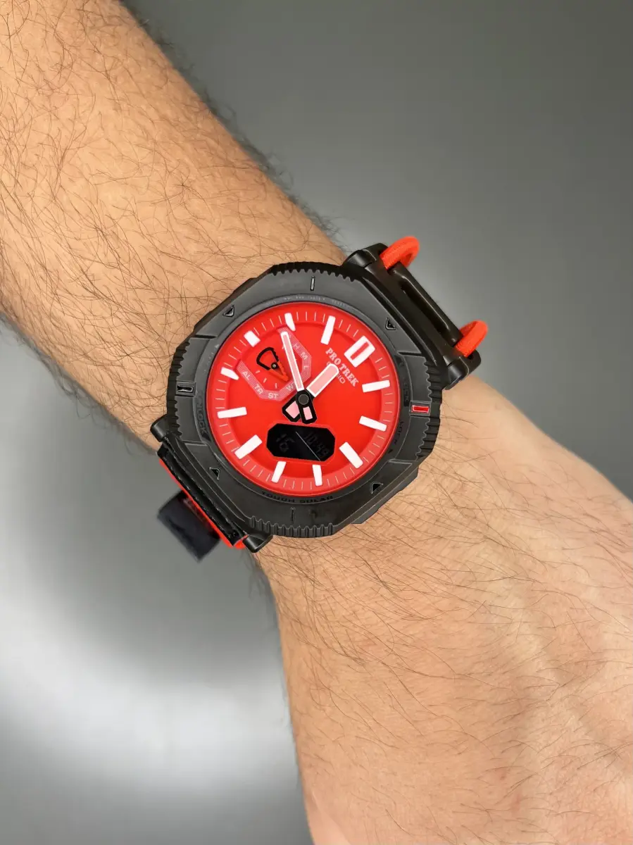 ساعت مچی کاسیو جی شاک پرو ترک قرمز Casio G-shock Protrek