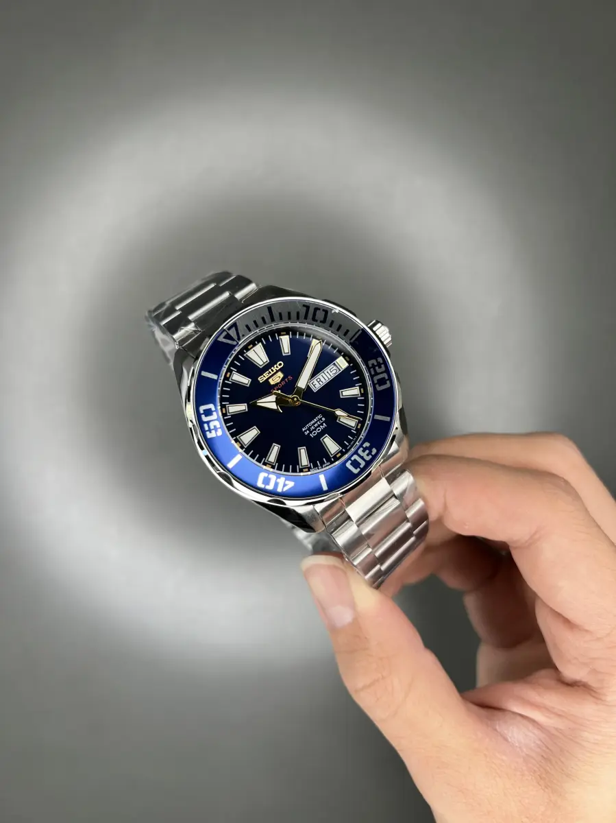 ساعت مچی سیکو 5 بند سیلور صفحه سرمه ای Seiko 5