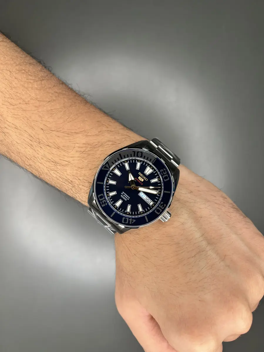 ساعت مچی سیکو 5 بند سیلور صفحه سرمه ای Seiko 5