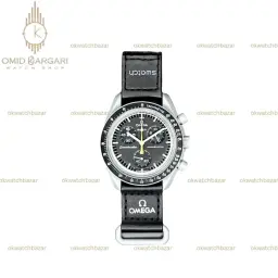 ساعت مچی امگا سواچ ماموریت به ماه عقربه طلایی Omega x Swatch Mision to the Moon