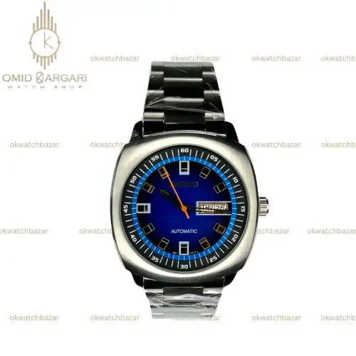 ساعت مچی سیکو مربعی سیلور صفحه سرمه ای Seiko Recraft
