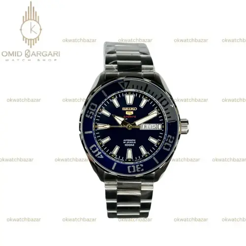 ساعت مچی سیکو 5 بند سیلور صفحه سرمه ای Seiko 5