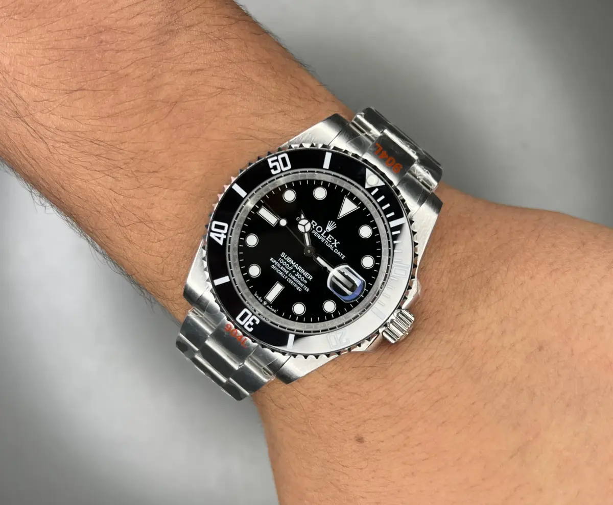 ساعت مچی رولکس سابمارینر سوئیسی سیلور صفحه مشکی Rolex Submariner