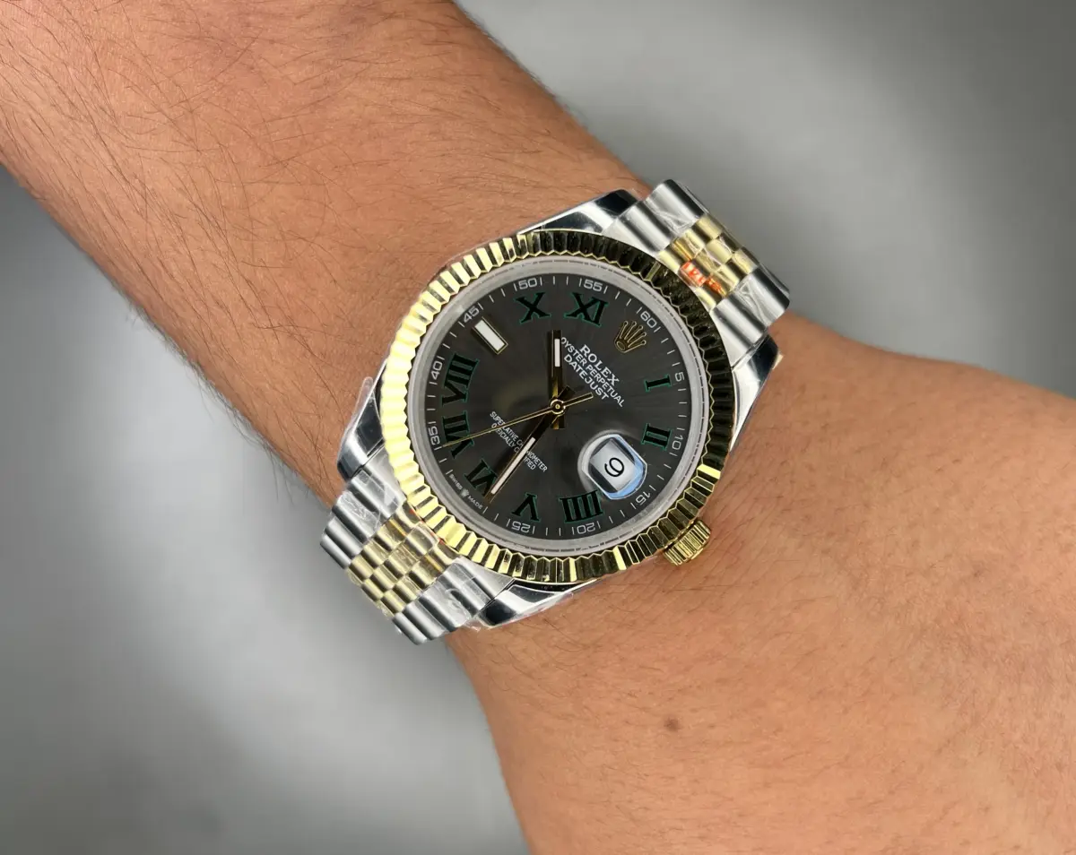 ساعت مچی رولکس ویمبلدون سوئیسی سیلورطلایی Rolex Wimbledon Datejust