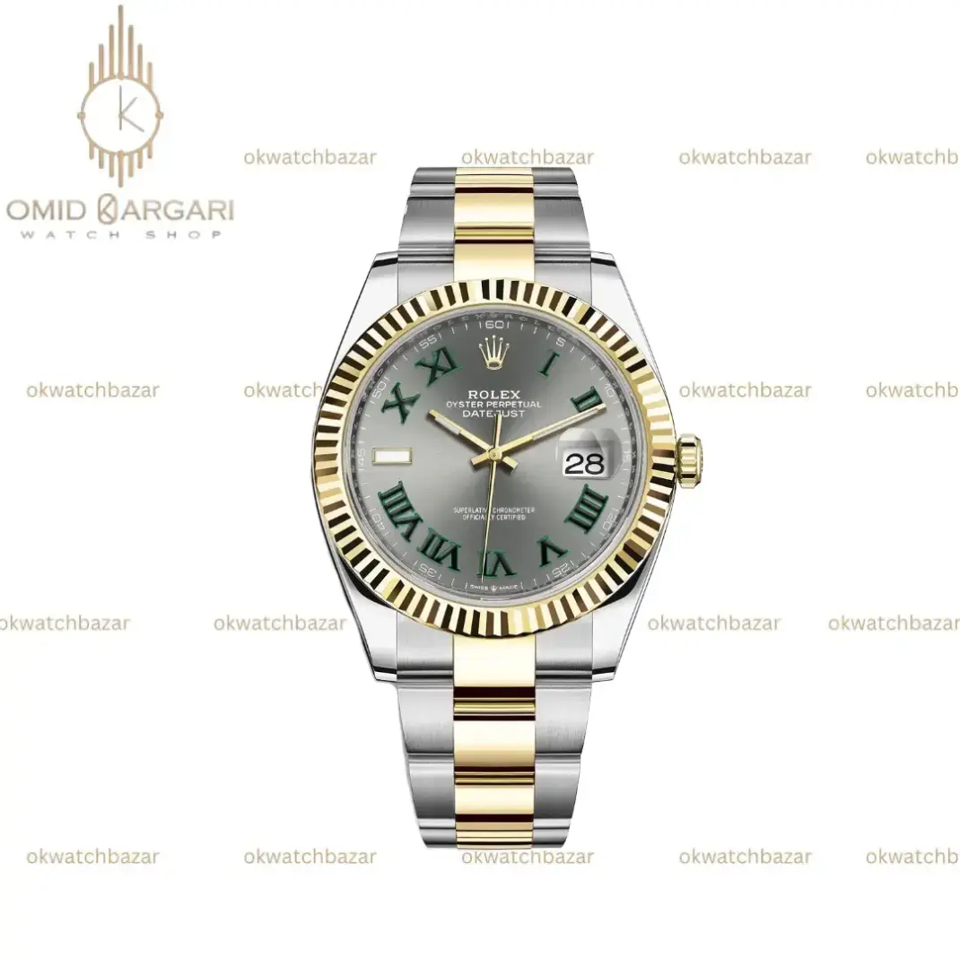 ساعت مچی رولکس ویمبلدون سوئیسی سیلورطلایی اویستر Rolex Wimbledon Datejust