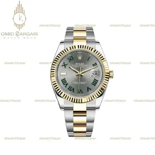 ساعت مچی رولکس ویمبلدون سوئیسی سیلورطلایی اویستر Rolex Wimbledon Datejust