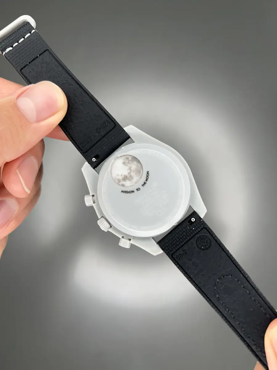 ساعت مچی امگا سواچ بند رابر ماموریت به ماه Omega x Swatch Mision to the Moon Rubber