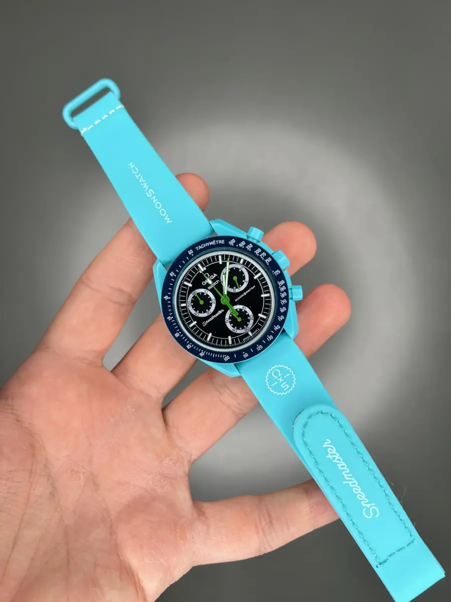 ساعت مچی امگا سواچ بند رابر تیفانی ماموریت به زمین Omega x Swatch Mision to the earth Rubber