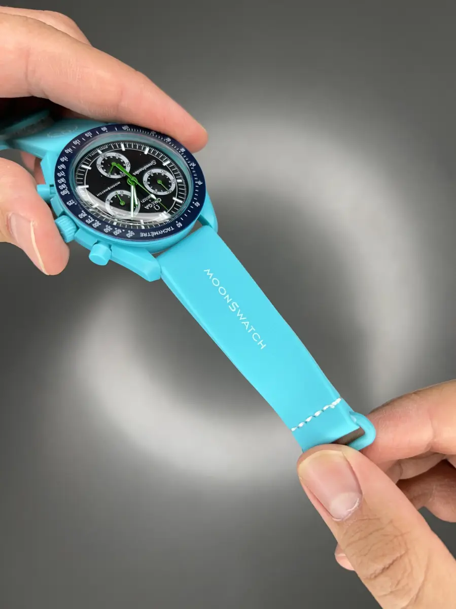 ساعت مچی امگا سواچ بند رابر تیفانی ماموریت به زمین Omega x Swatch Mision to the earth Rubber