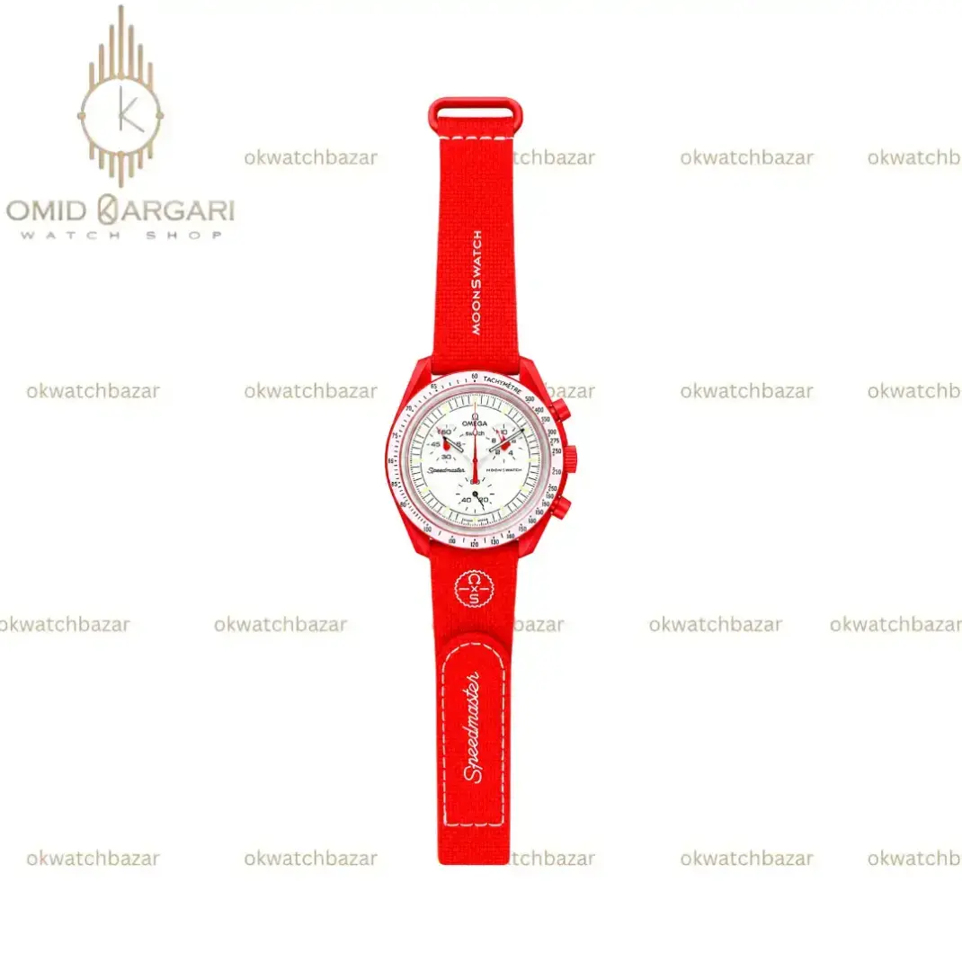 ساعت مچی امگا سواچ بند رابر ماموریت به مریخ Omega x Swatch Mision to the mars Rubber