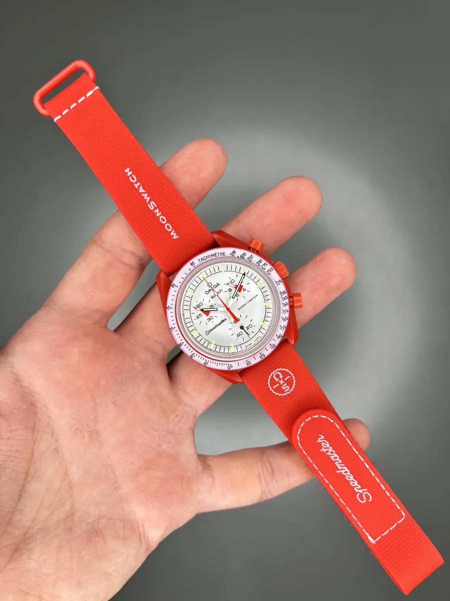 ساعت مچی امگا سواچ بند رابر ماموریت به مریخ Omega x Swatch Mision to the mars Rubber