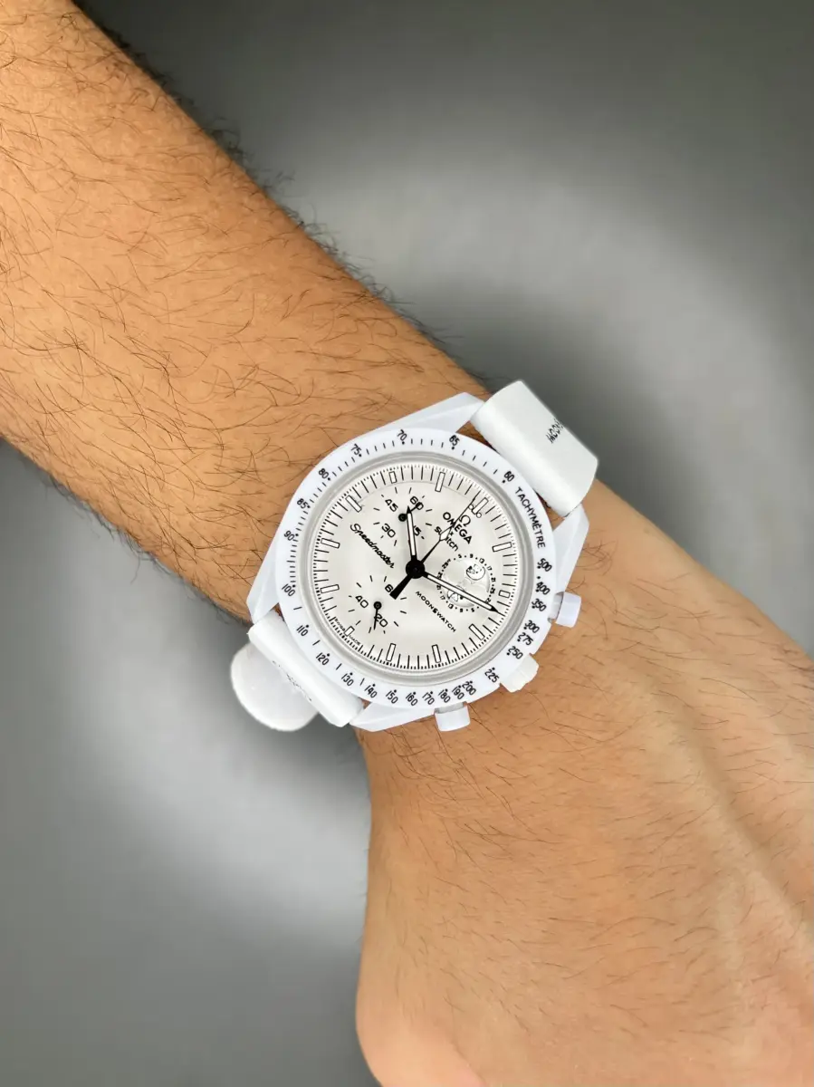 ساعت مچی امگا سواچ بند رابر ماموریت به ماه Omega x Swatch Mision to the moon Rubber