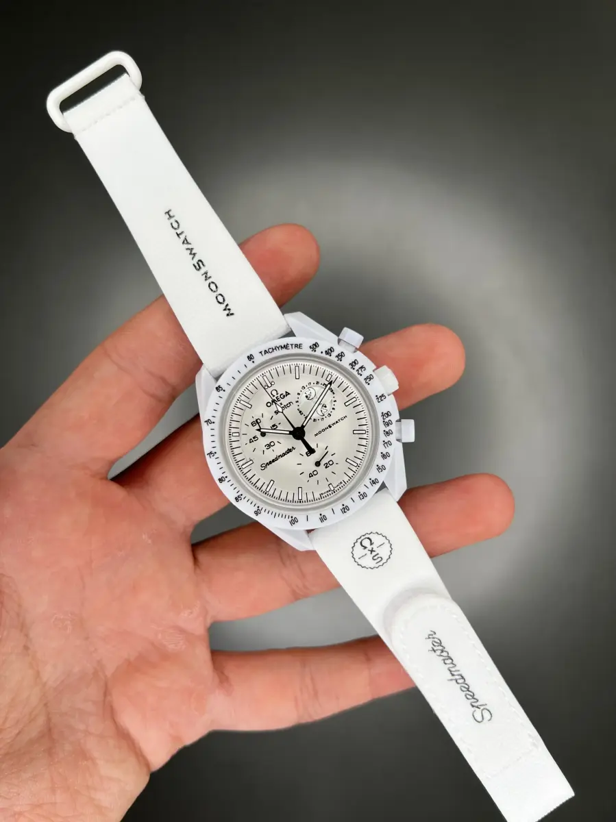 ساعت مچی امگا سواچ بند رابر ماموریت به ماه Omega x Swatch Mision to the moon Rubber
