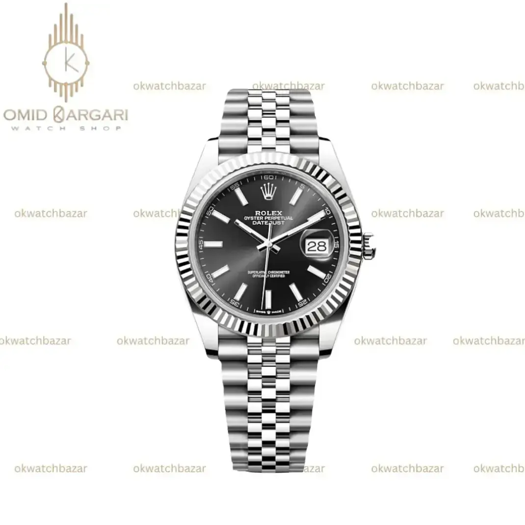ساعت مچی رولکس سوئیسی سیلور صفحه خاکستری Rolex Datejust