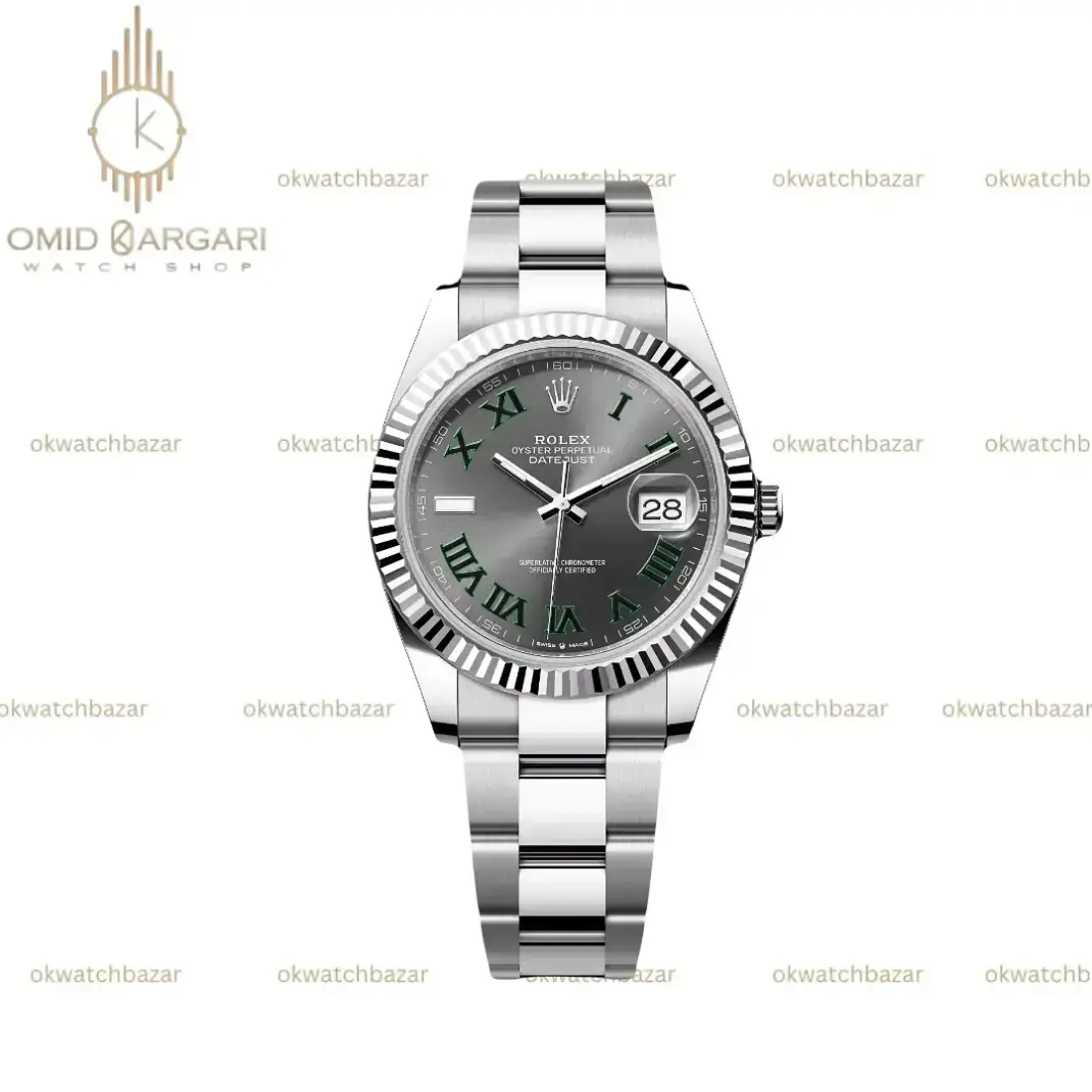 ساعت مچی رولکس ویمبلدون سوئیسی بند اویستر سیلور Rolex Wimbledon Datejust