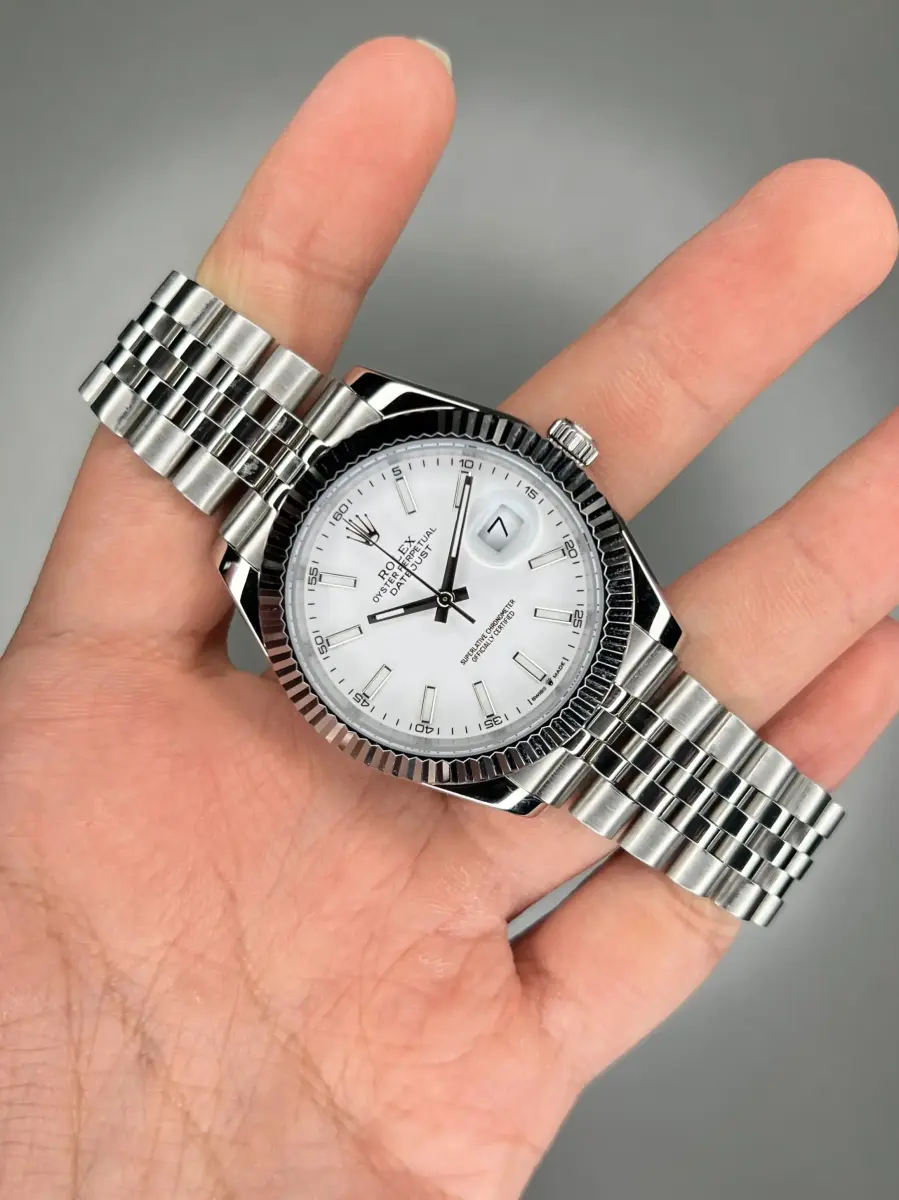 ساعت مچی رولکس سوئیسی سیلور بند جوبیلی صفحه سفید Rolex Datejust