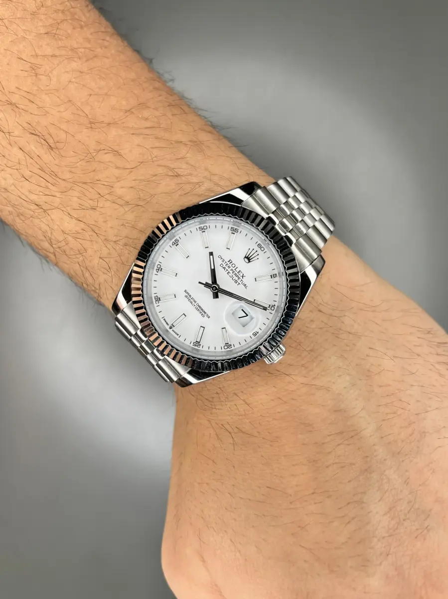 ساعت مچی رولکس سوئیسی سیلور بند جوبیلی صفحه سفید Rolex Datejust